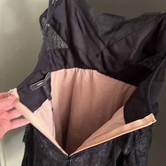 1 hour sale. BCBGMaxazria, black lace dress Medium - Picture 3 of 10